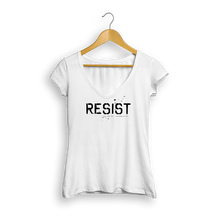Load image into Gallery viewer, Resist Ladies' V-Neck (White)